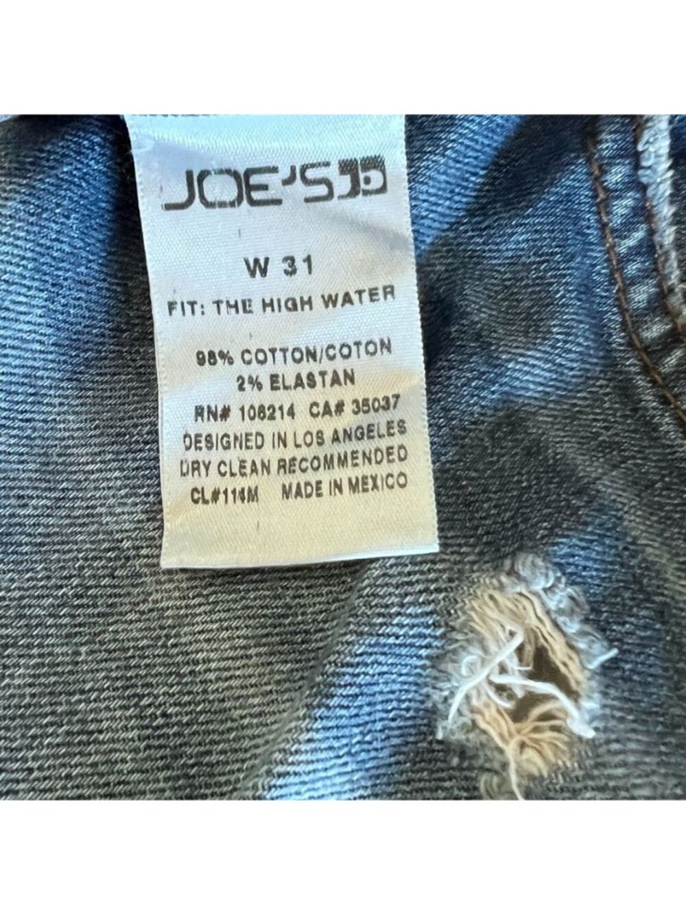 Joes Jeans Womens Sz 31The High Water Relaxed Mid Rise Soft Distressed Stretch - Picture 9 of 16